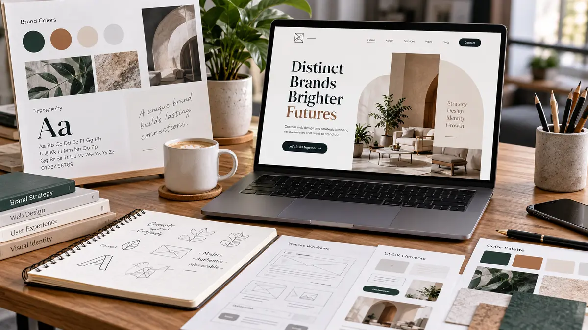 Custom website design for building a strong brand identity